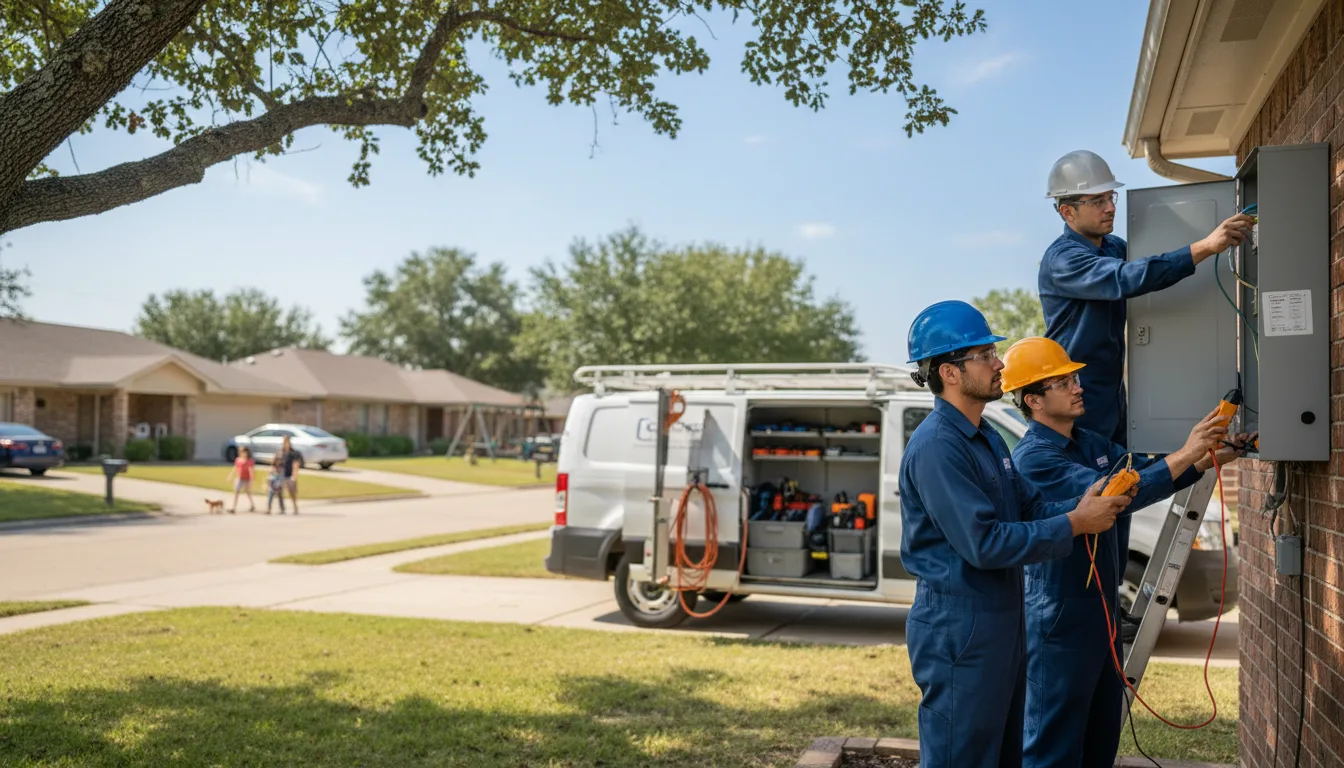 Certified electrician providing emergency electrical services in Miles, TX